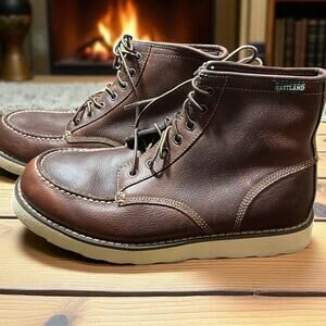 EASTLAND Men's Size 9.5-10? Brown Lumber Up Limited Edition Leather Boots EUC